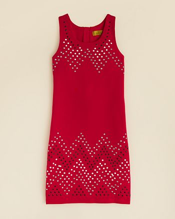 Nicole Miller New York Nicole Miller Girls Zigzag Studded Dress