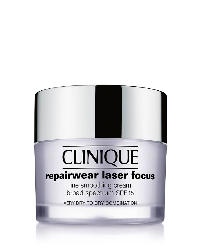 CLINIQUE REPAIRWEAR LASER FOCUS LINE SMOOTHING CREAM BROAD SPECTRUM SPF 15, VERY DRY TO DRY,ZK5001