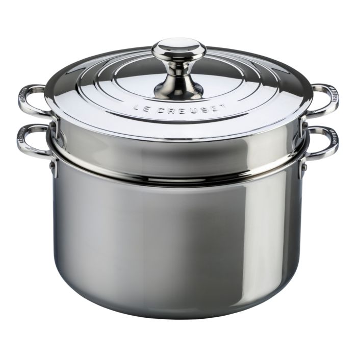 Stainless Steel 9-Quart Stock Pot with Lid & Deep Colander Insert