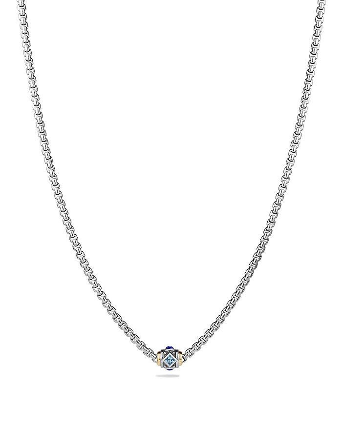 David Yurman Renaissance Necklace with Blue Topaz Lapiz Lazuli