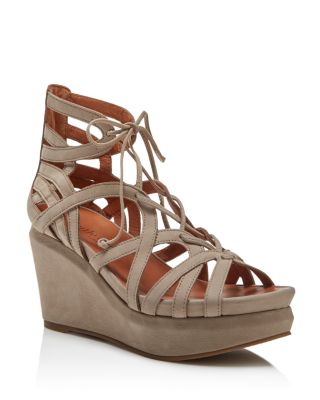 Gentle Souls Joy Lace Up Wedge Sandals 