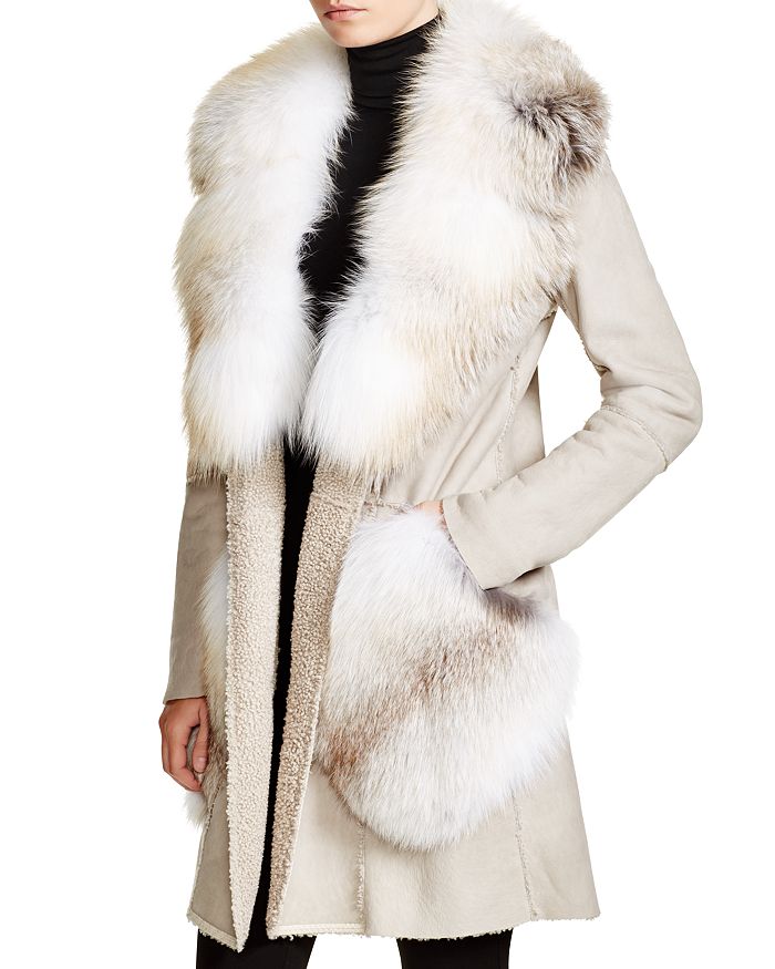 Dennis basso shearling coat best sale