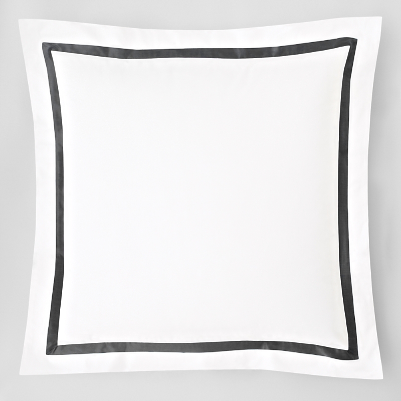 Matouk Lowell 600 Thread Count Euro Sham In Charcoal