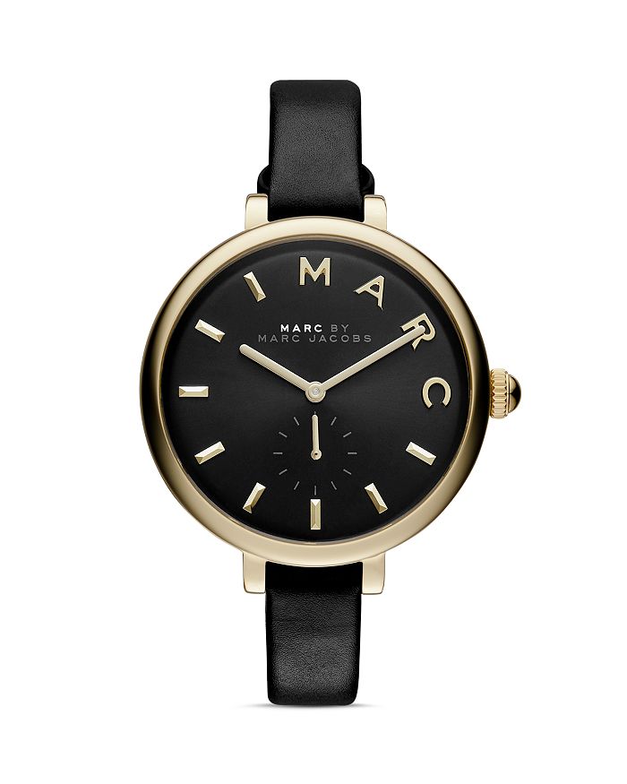 MARC JACOBS MARC BY Sally Leather Strap Watch, 36mm | Bloomingdale's