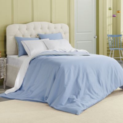 bluebellgray - Corrie Reversible Solid Comforter Set, Twin/Twin XL