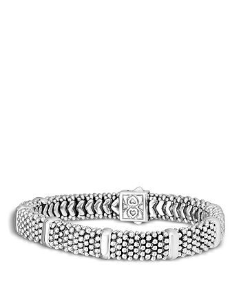 LAGOS Diamond Lux Sterling Silver Caviar™ Beaded Rope Bracelet ...