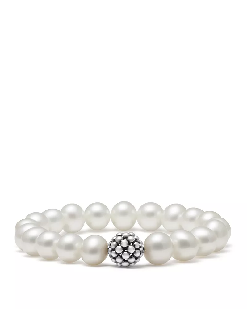 Lagos Caviar Ball Beaded Cultured Pearl Bracelet, 10mm