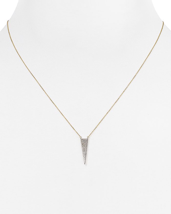 Adina Reyter Diamond Pave Triangle Necklace, 17 In Mixed
