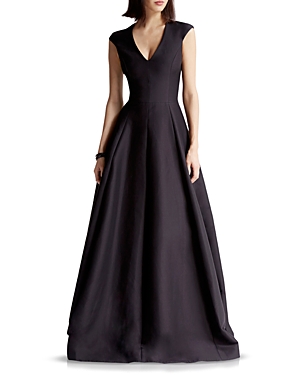 HALSTON HERITAGE FAILLE STRUCTURED GOWN,SFT160555