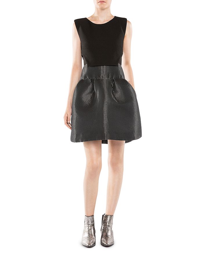 Maje Rydaf Mixed Media Dress Bloomingdale's