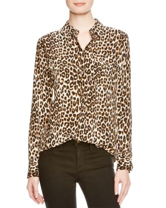 Equipment Slim Signature Leopard Printed Silk Shirt | Bloomingdale's