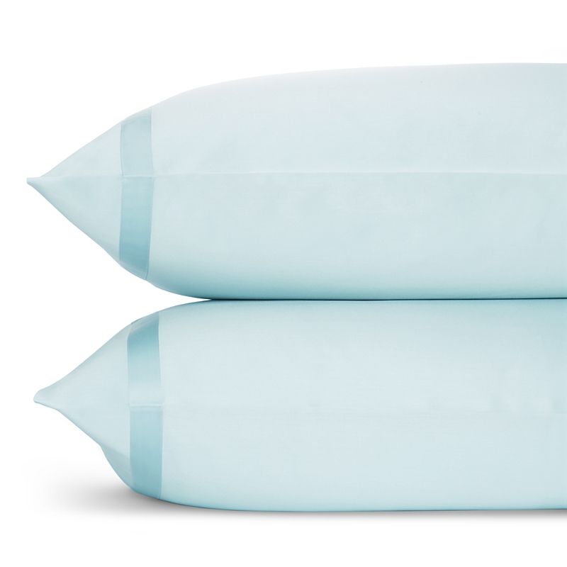 Matouk Nocturne Sateen Standard Pillowcase, Pair In Lagoon