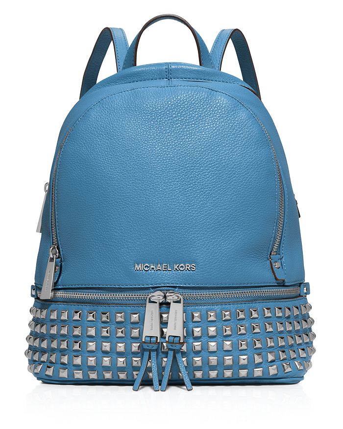 Michael Kors 'Rhea' small stud leather backpack  Studded leather bag,  Leather backpack, Handbags michael kors
