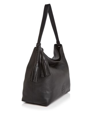 Tory Burch Thea Hobo | Bloomingdale Tory Burch gray leather suede Thea hobo bag main image 0