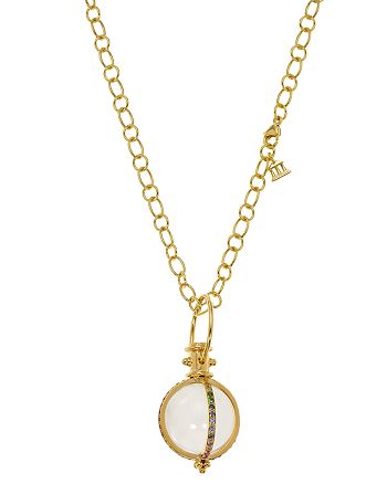 Temple St. Clair 18K Yellow Gold Classic Amulet with Rock Crystal and ...
