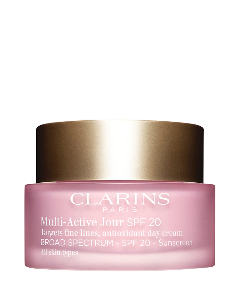 Clarins Multi-active Anti-aging Day Moisturizer With Spf 20 For Glowing Skin In No Color