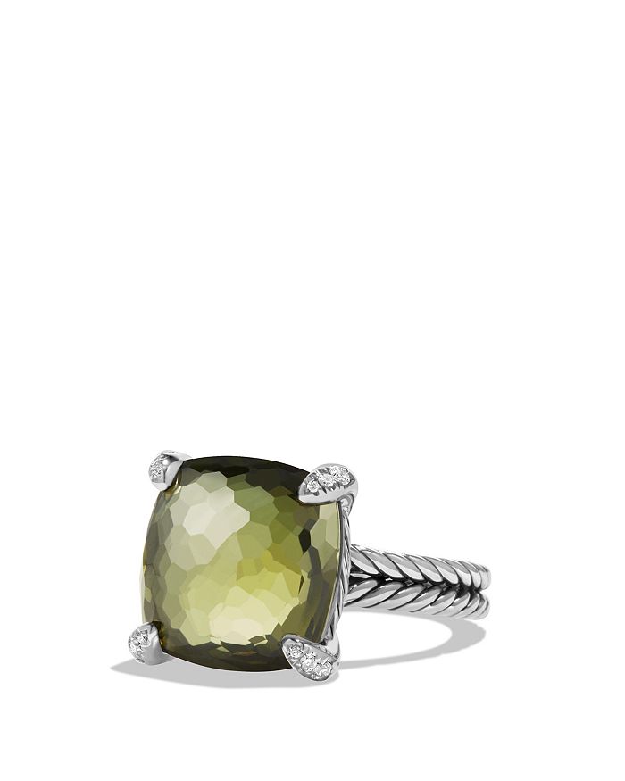 DAVID YURMAN CHATELAINE RING WITH GREEN ORCHID AND DIAMONDS,R12742DSSALTDI7
