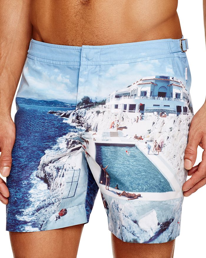 Orlebar Brown Bulldog Roc Pool Photographic-print Swim Shorts In Roc Pool