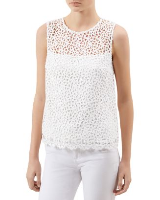 HOBBS LONDON Rosette Lace Top | Bloomingdale's