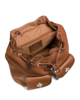COACH Turnlock Rucksack in Pebble Leather | Bloomingdale display picture 3