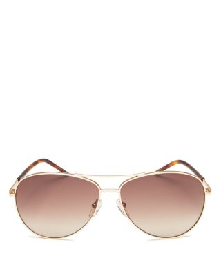 tory burch classic stripe aviator sunglasses