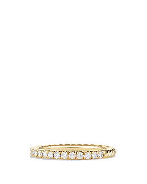 David Yurman Cable Collectibles Ring with Diamonds in 18K Gold, 7