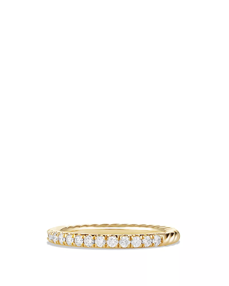 David Yurman Cable Collectibles Ring with Diamonds in 18K Gold, 4