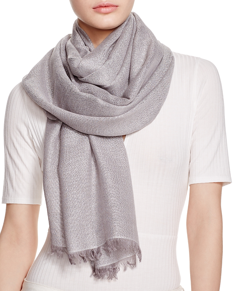 V Fraas Fraas Solid Metallic Scarf - Exclusive