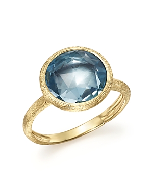 Marco Bicego 18k Yellow Gold Jaipur Ring With Blue Topaz In Blue Topaz