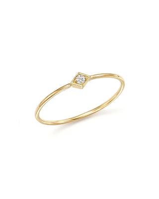 Zoë Chicco - 14K Yellow Gold Diamond-Shape Ring with Diamond