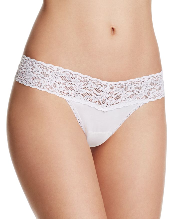 Shop Hanky Panky Petite Cotton With A Conscience Low-rise Thong In White