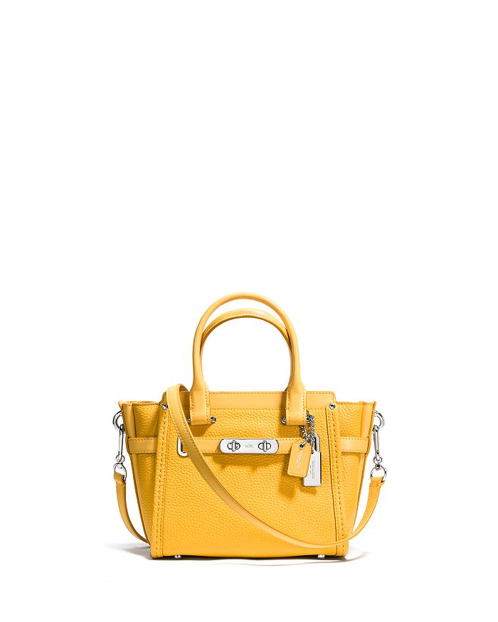 COACH Small Swagger Satchel 21 in Pebble Leather | Bloomingdale's