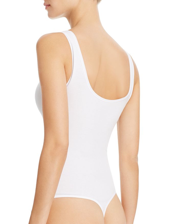 Shop Yummie By Heather Thomson Ruby Scoop Neck Bodysuit In White