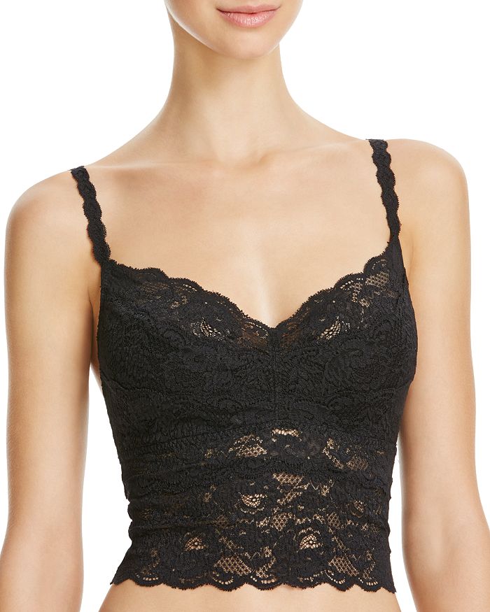 Shop Cosabella Never Say Never Cropped Lace Cami In Black