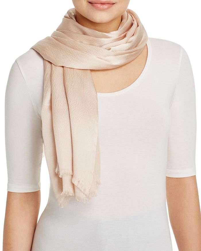 Echo Hammered Wrap Scarf In Champagne