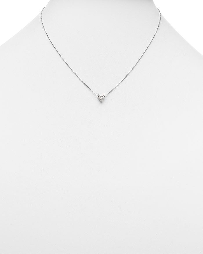 Shop Roberto Coin 18k White Gold "love Letter" Initial Pendant Necklace With Diamonds, 16" In V