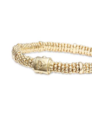 Caviar Gold Collection 18K Gold Caviar Beaded Station Bracelet