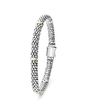 LAGOS - 18K Yellow Gold and Sterling Silver Petite Oval Rope Bracelet