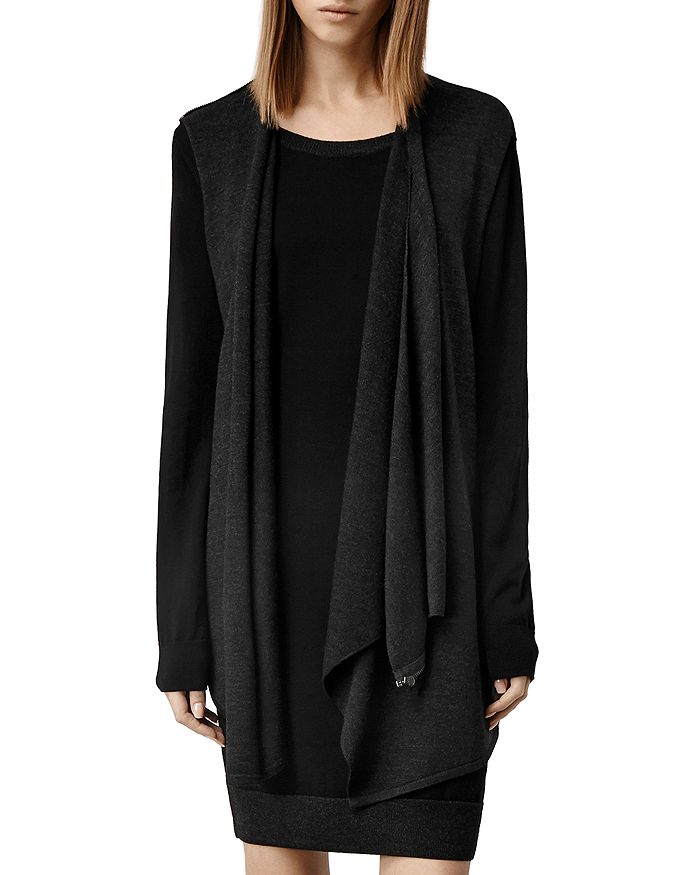 ALLSAINTS Drina Draped Layer Dress Bloomingdale s