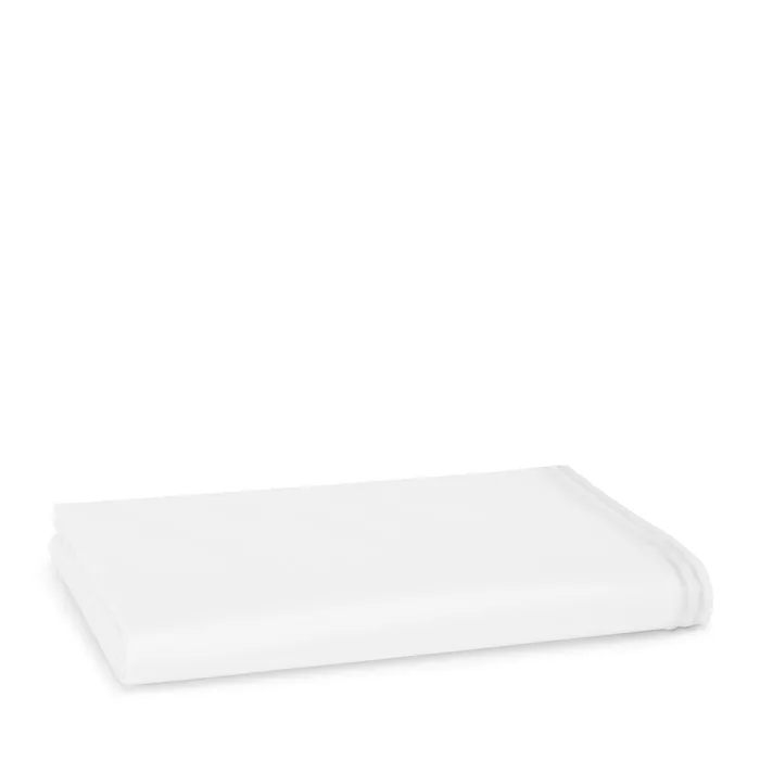 Italian Percale Stitch Flat Sheet, White, Queen - 100% Exclusive