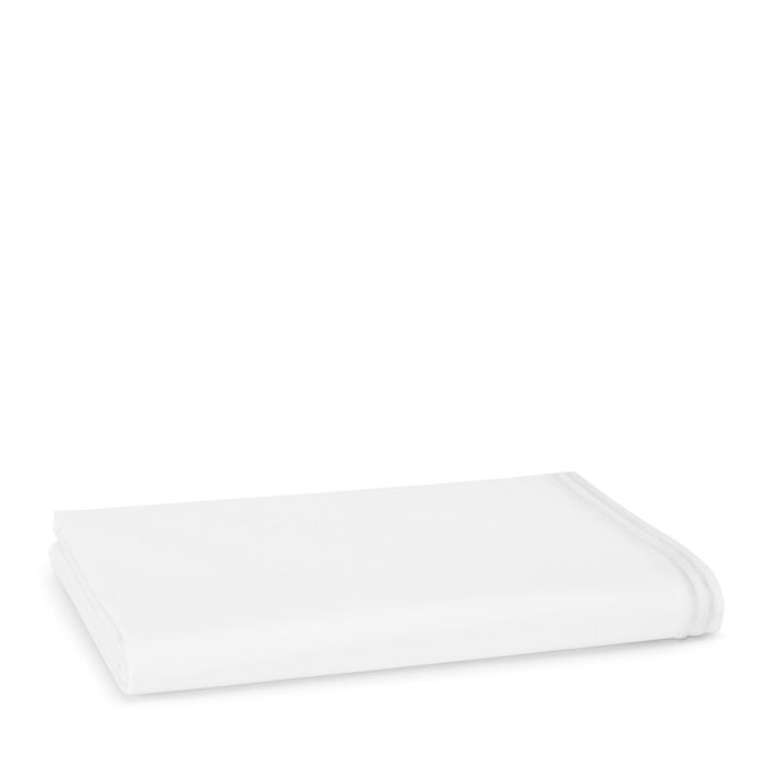 Hudson Park Collection Hudson Park Italian Percale Stitch Extra Deep Flat Sheet, Queen - 100% Exclusive In White