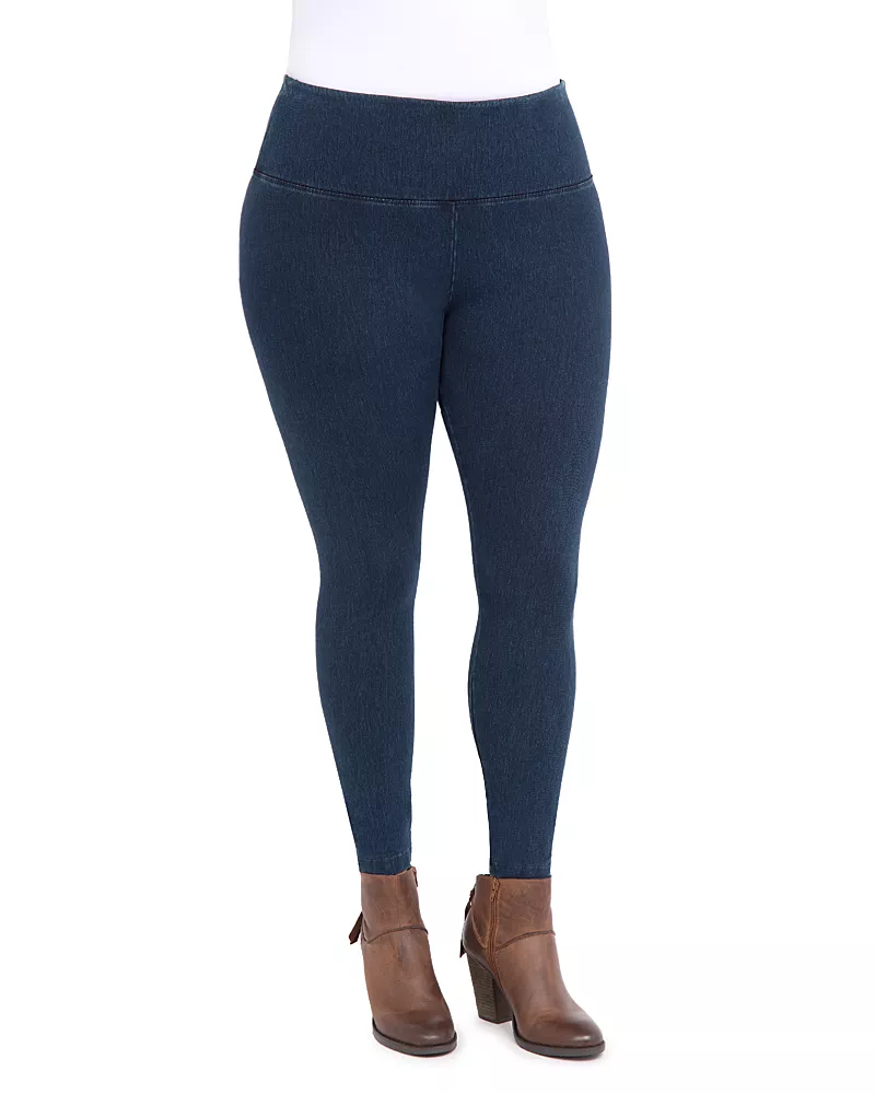 Lysse Plus Denim-Look Leggings