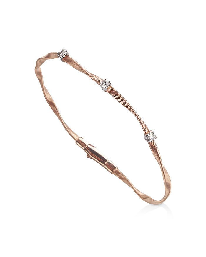 Marco Bicego Marrakech Bracelet in 18K Rose Gold with Diamonds, .15 ct ...