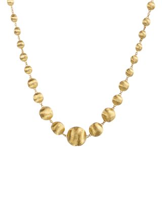 18k gold bead necklace