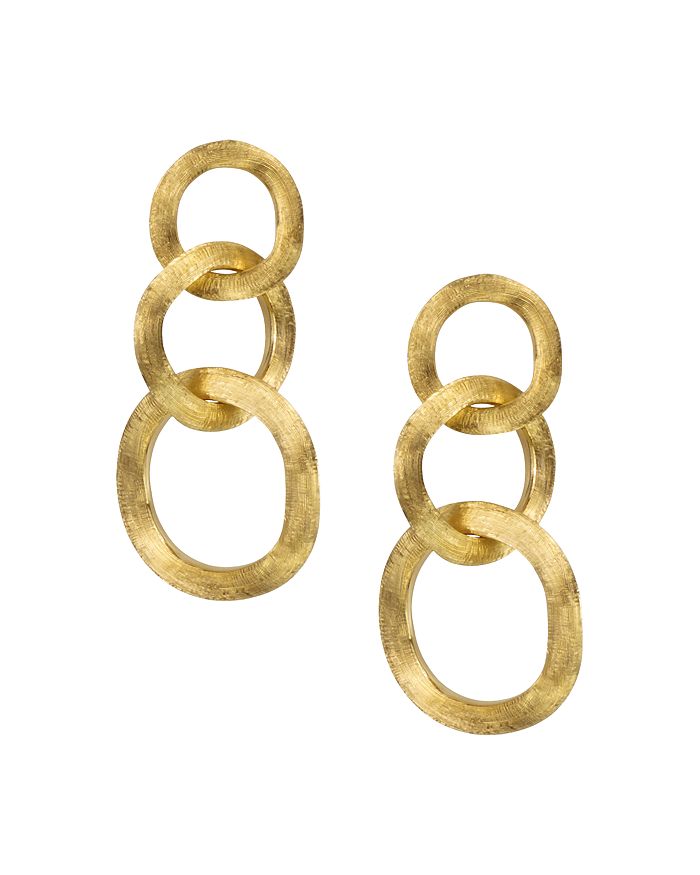 MARCO BICEGO 18K YELLOW GOLD JAIPUR THREE LINK EARRINGS,OB940-P-Y