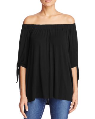 Kim & Cami Off-The-Shoulder Tie Cuff Top - Exclusive | Bloomingdale's Women