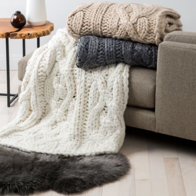 UGG® Oversized Knit Throws | Bloomingdale's
