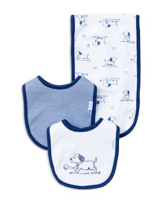 Little Me - Infant Boys' Puppy Bib & Burp Cloth Set - Baby