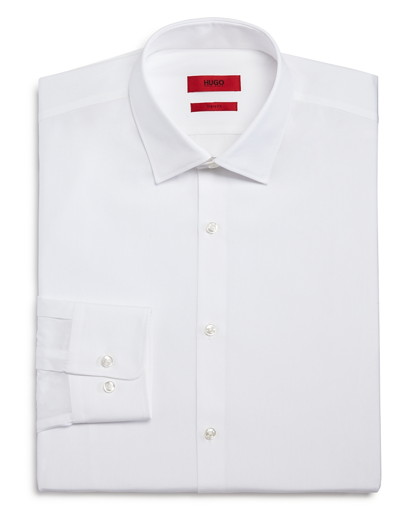 Hugo Boss Jason Slim Fit Long Sleeve Cotton Dress Shirt In White