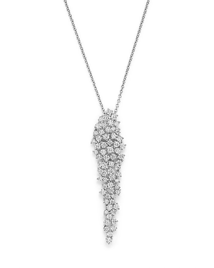 Bloomingdale's Cascade Diamond Drop Necklace In 14k White Gold, 1.40 Ct. T.w.